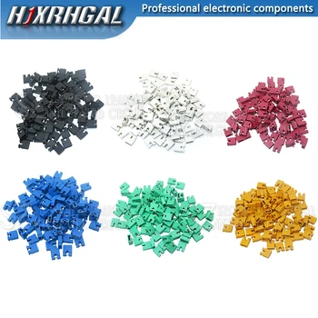 

100PCS Pitch jumper shorted cap & Headers & Wire Housings 2.54MM Black yellow white green red blue