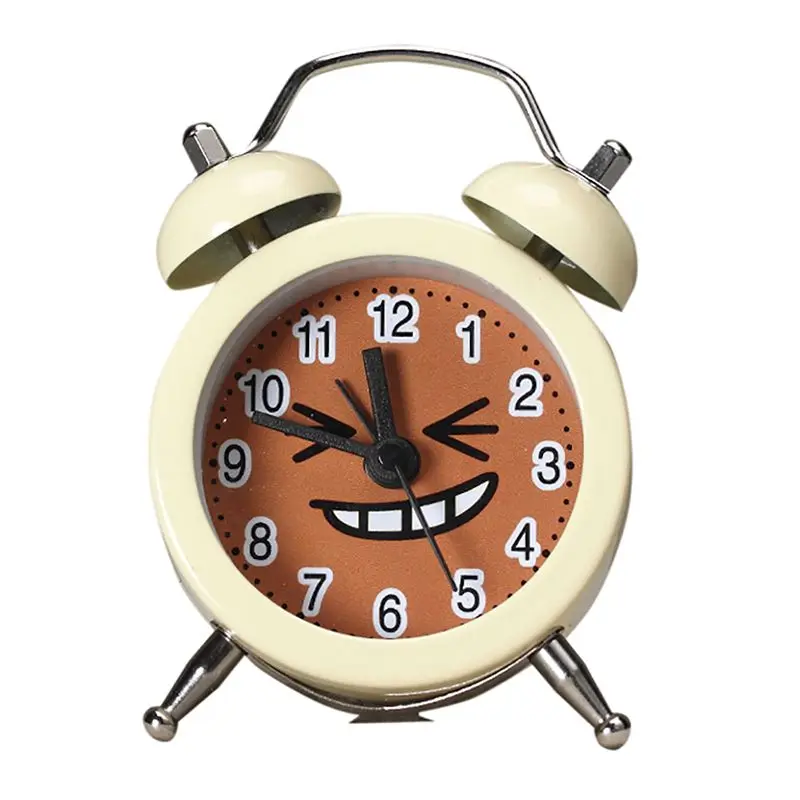 Популярные часы маленькая кровать будильники креативные милые мини металлический маленький будильник настольные часы будильник прекрасная игрушка для спальни дома - Цвет: A