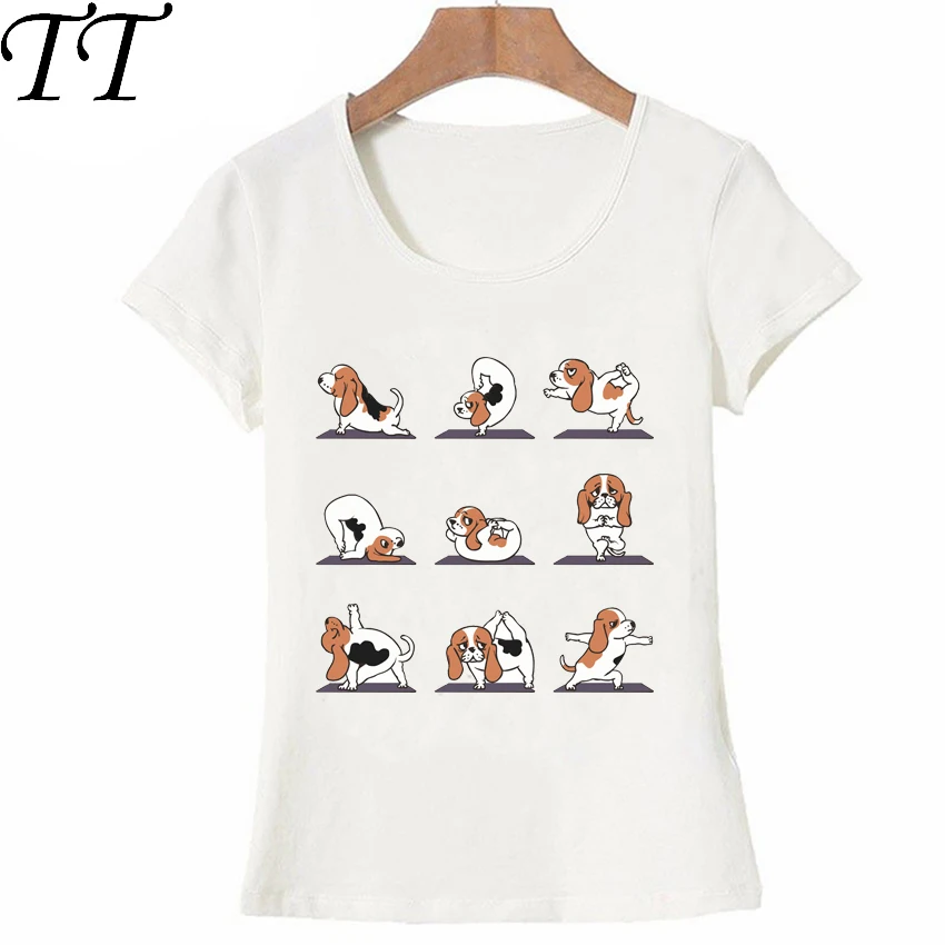 Хипстерская крутая футболка с принтом bассет хаунд летняя уличная мода женская