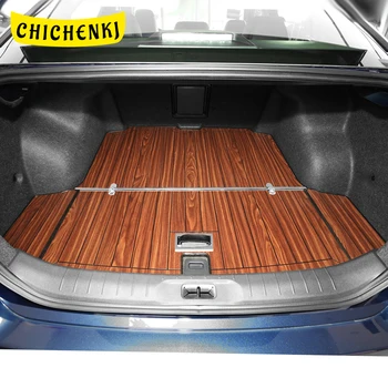 

Car Accessories Rear Trunk Mats Cargo Liner Set Synthetic Wood Tray Wooden Pad Boot Mat Carpets For Nissan Altima 2018 2019 2020