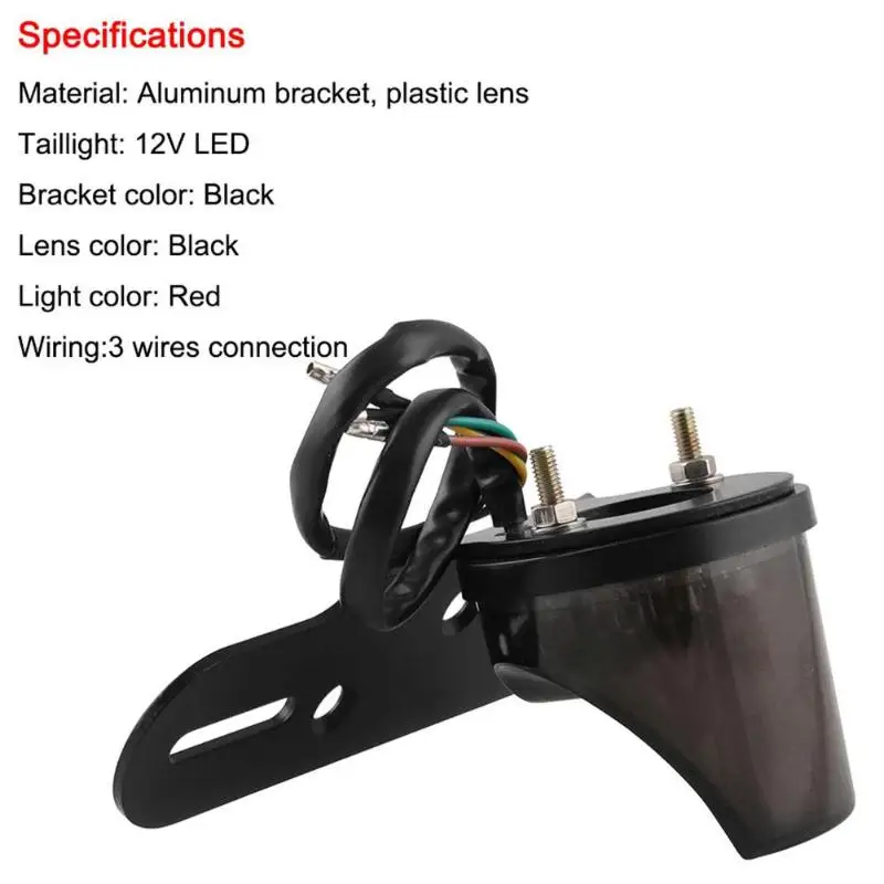 Мотоциклетный номерной знак рамка держатель кронштейн с красным светодиодный задний светильник для Harley аксессуары прерывателя