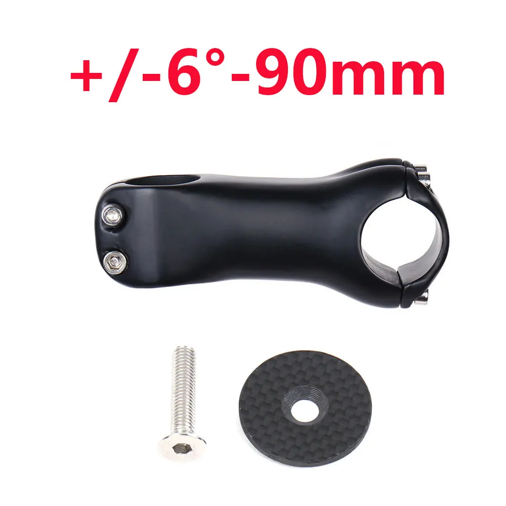 6degrees 90mm-2103 ELITA один углеродный MTB вынос руля UD 6 °/17 °-70/80/90/100/110/120/130 дорожный Руль Горный велосипед из углеродного волокна стержня 31,8 - Цвет: 6degrees 90mm-2103