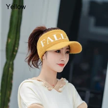 Плюшевая Кепка с козырьком, осенняя зимняя уличная теплая Солнцезащитная шапка без ворса, Спортивная Кепка без верха, FS99