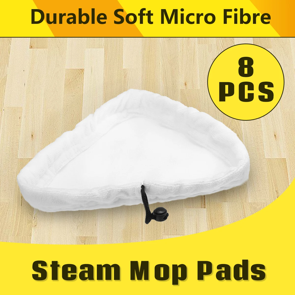 

8PCS Microfibre Steam Mop Pads Replacement Clothes Washable Covers Steam Mop Cleaner Household Cleaning Mop Accessories