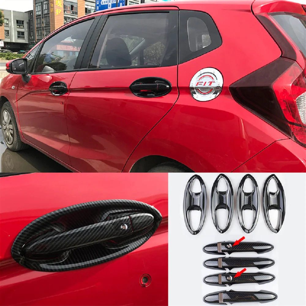 8 шт. хромированные наклейки на дверные ручки Honda Jazz Fit GK5 2014 2015 2016 2017 | Автомобили и