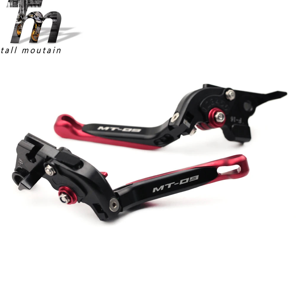 

Brake Clutch Lever For YAMAHA MT-09 MT09 Tracer FZ-09 2014-2018 15 16 17 Black+Red Folding Extendable Motorcycle logo MT-09