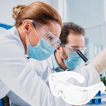 

Unisex Safety Goggles Glasses Eye Protection Anti-Fog Seal Goggles Anti Chemical Splash Prevent Goggles Protective Gears Glasses