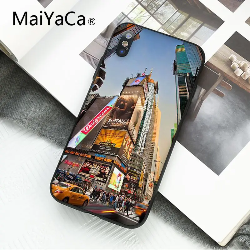 MaiYaCa Нью-Йорк Таймс Сквер такси чехол для телефона для iphone 11 Pro 11Pro Max 8 7 6 6S Plus X XS MAX 5 5S SE XR - Цвет: A15