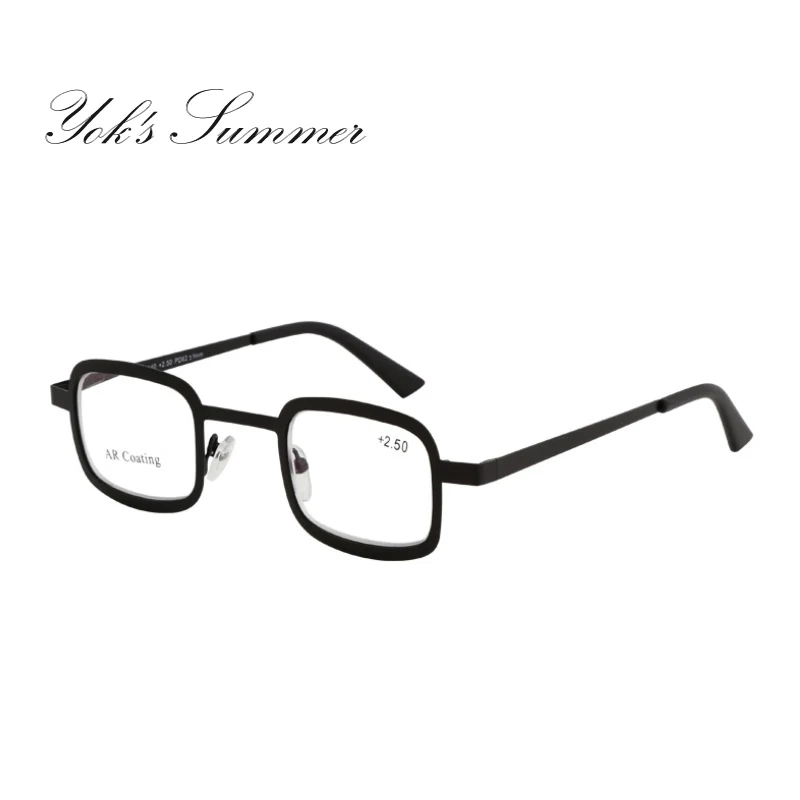 C1 Black Frame YOK'S квадратный анти-синий светильник очки для чтения компьютера для женщин и мужчин Металл Бизнес радиационная защита очки по рецепту UN1357 - Цвет оправы: C1 Black Frame