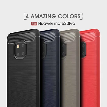 

500PCS Carbon Fiber Silicone Cover For Huawei Mate RS 20 Pro 10 Lite 9 8 Nova 4 4E 3 3i 2i 2S 2 Plus Phone Case Shockproof Case