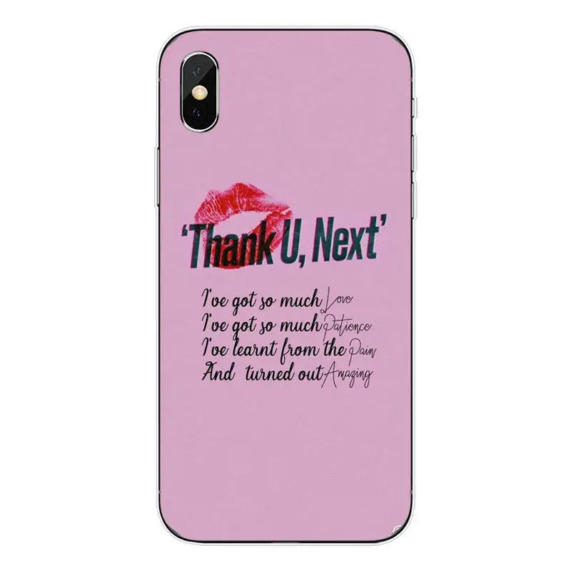 Thank U, Next Ariana Grande Мягкая силиконовая задняя крышка для телефона из ТПУ для iPhone Max XR XS X10 SE 6Plus 7Plus 8Plus SE 5 5S 6 6S 7 8