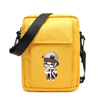 

JANE'S LEATHER Cute Cartoon Boy Print Messenger Bags Waterproof Handbag Female Shoulder Ladies Crossbody Bag Bolsa Sac a Main