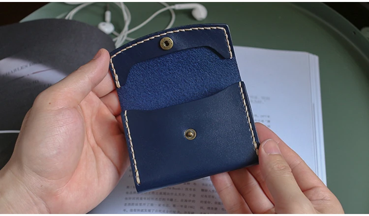 Бизнес бедж первый слой кожа ручной работы винтажные Hasp Кошельки для кредитных карт маленькие кошельки монета сумка мини сумка для изменения