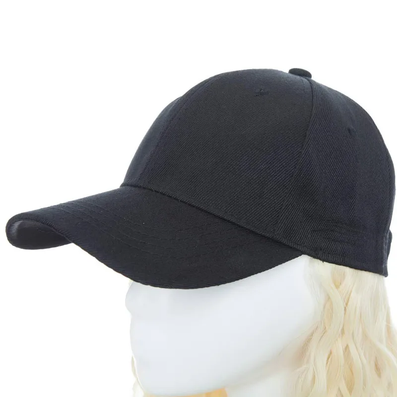 Hot Sale Women Hair Extension Adjustable Baseball Cap with Curly Long Wavy Wave Hairpiece