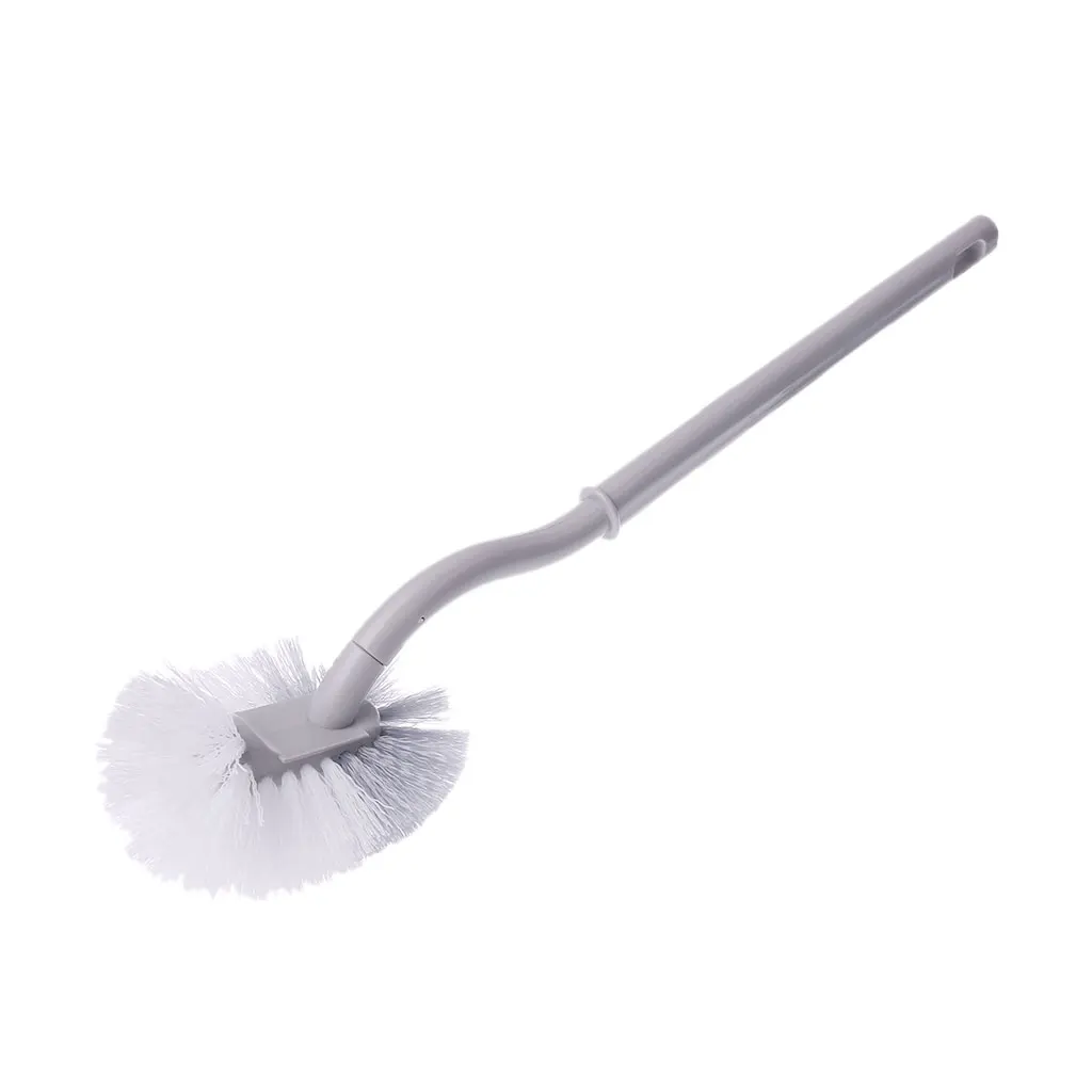 Best Portable Thickened Plastic Long Handle Toilet Double Side Bathroom Cleaning Brush Curved Strong Decontamination