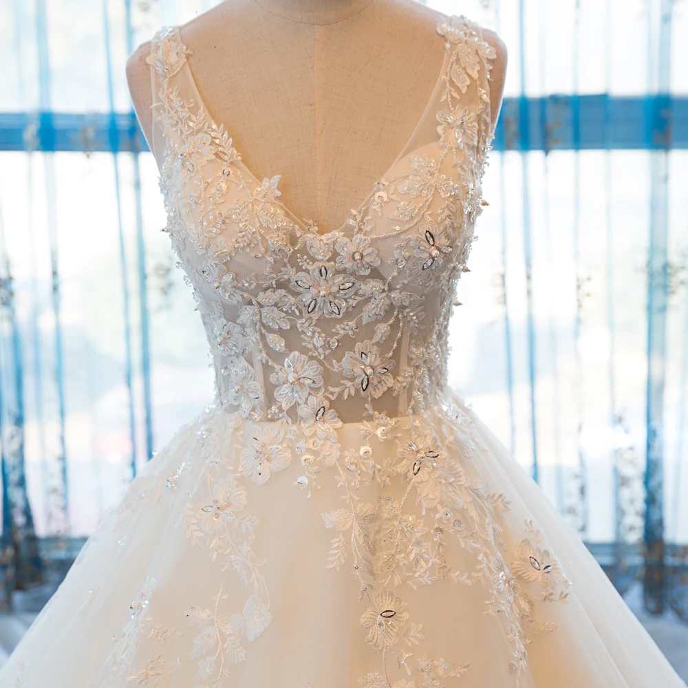 Женское кружевное свадебное платье с V образным вырезом|beach wedding gowns|wedding gownswedding dress