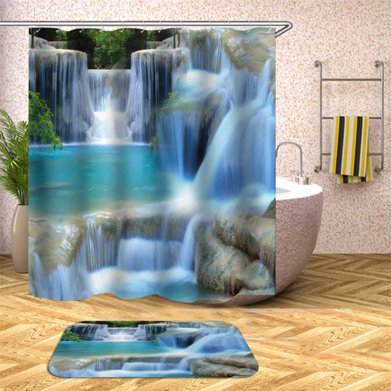 Винтажные двери 3d высокое качество занавески для душа Водонепроницаемый полиэстер ткань Ванная комната Домашний декор с крюком