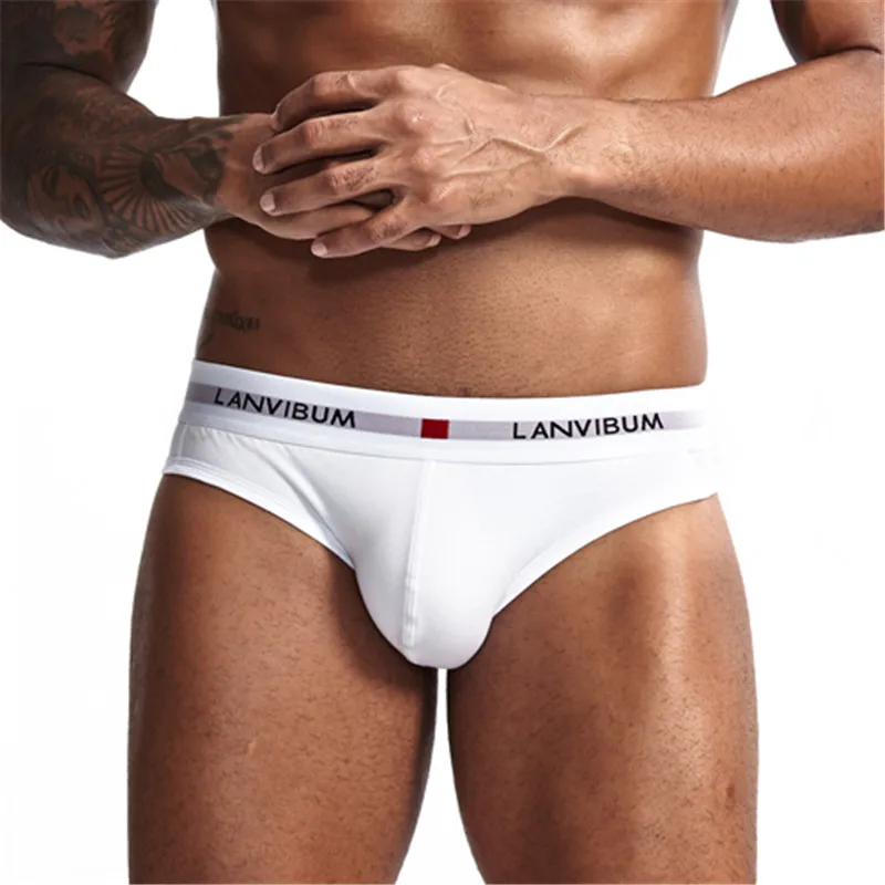 LM619 white Бренд ORLVS, сексуальное мужское нижнее белье, боксеры, Cuecas, пэтчворк, одноцветные, для геев, нижнее белье, calzoncillos hombre, слипы, мужские шорты - Цвет: LM619 white