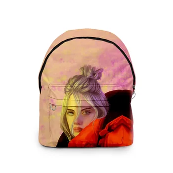 

Billie Eilish Backpack Rock Star Print School Bag Oxford Backpack Teens Women Men Daily Backpack Fashion Travel Bag Fan Gift
