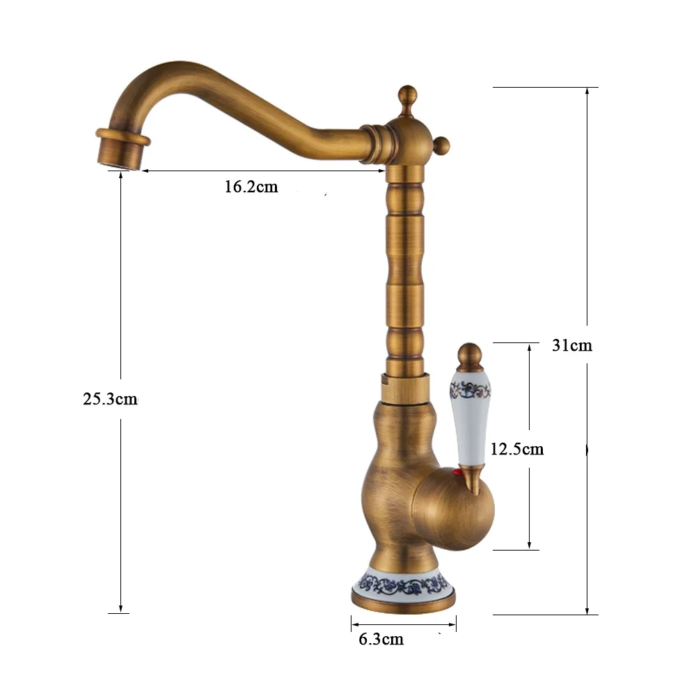 COTOM 2PCS 20cm Gold Cabinet Solid Brass Handle