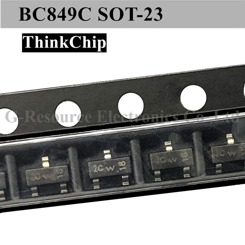 

(100 шт.) BC849C BC849CW SOT-23 SMD NPN Универсальный транзистор (маркировка 2CW)