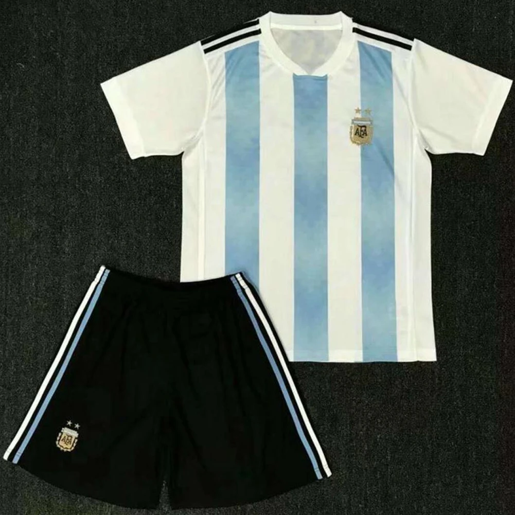 World Cup Soccer Jersey Russia Argentina Germany Spain Portugal Adult Children Football Suit Set