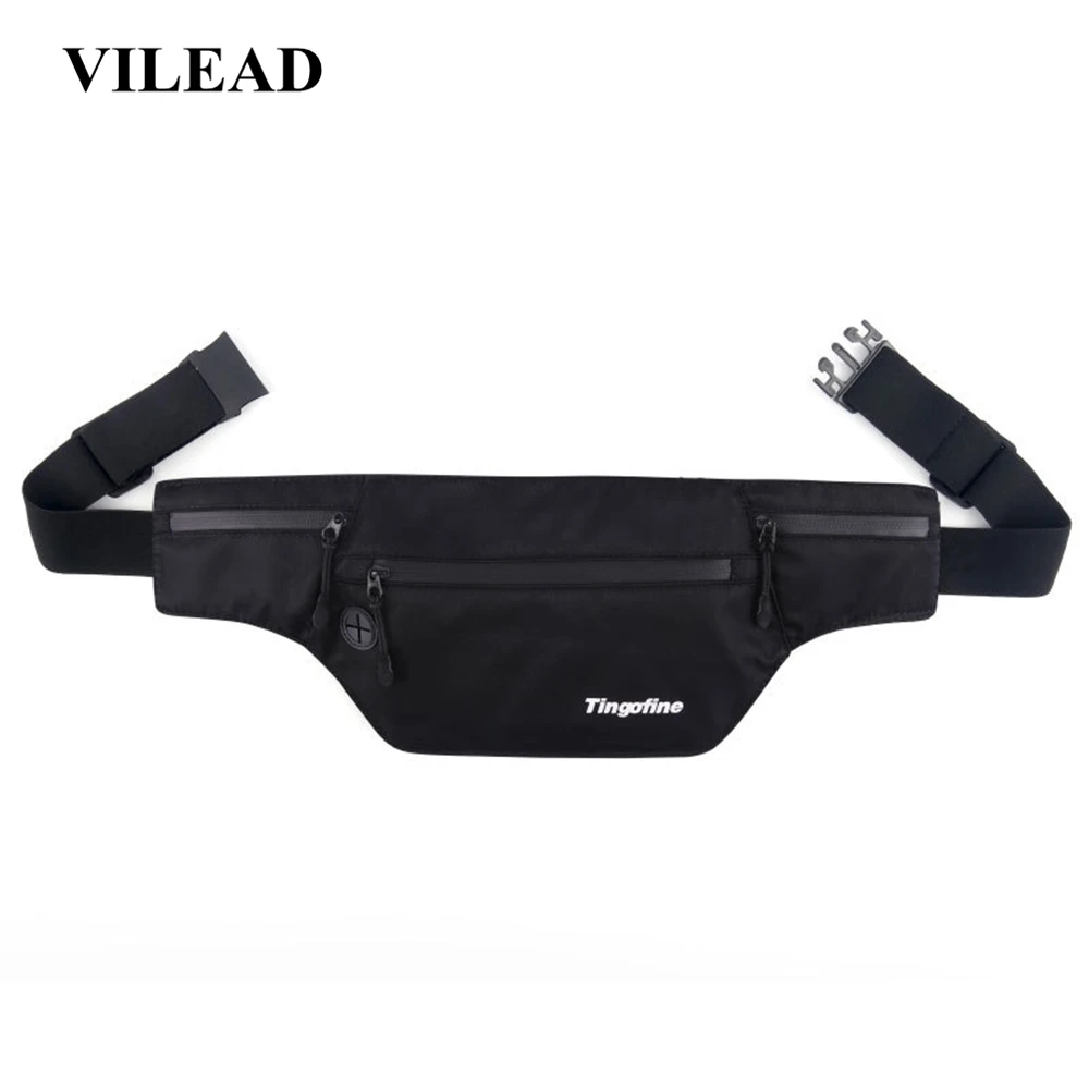 Vilead Waterproof Thin Outdoor Running Bag Adjustable Sports Fitness Waist Bag Anti-theft RFID Men Women Cellphone Holder Bag