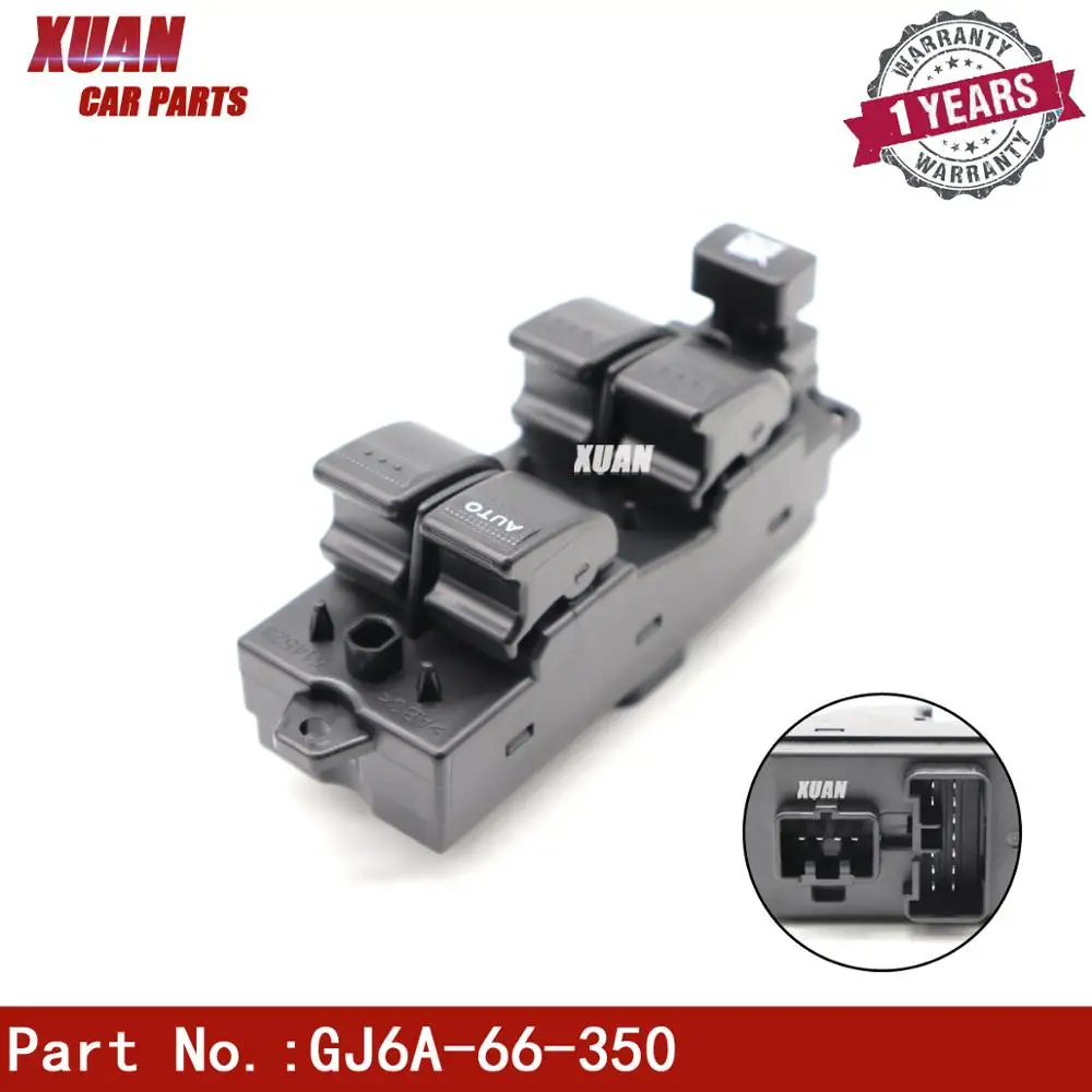 

XUAN high quality Power Window Switch Control Master Switches BJ2G-66-350 GJ6A-66-350 for Mazda 6 Demio 2003 2004 2005
