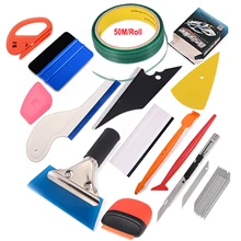 FOSHIO углеволоконная плёнка магнит микро валик 50 м Knifeless ленты Стикеры режущие иструменты комплект виниловая пленка для оклеивания автомобилей, Обёрточная бумага оконная тонировка набор инструментов