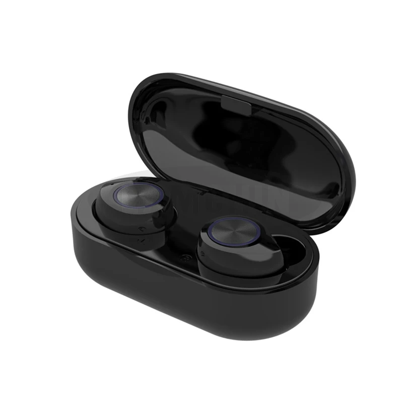 Black Многоцветный Bluetooth 5,0 Haedset с микрофоном TW60 TWS наушники беспроводные HIFI Стерео шумоподавление iPX5 Bluetooth наушники - Цвет: Black
