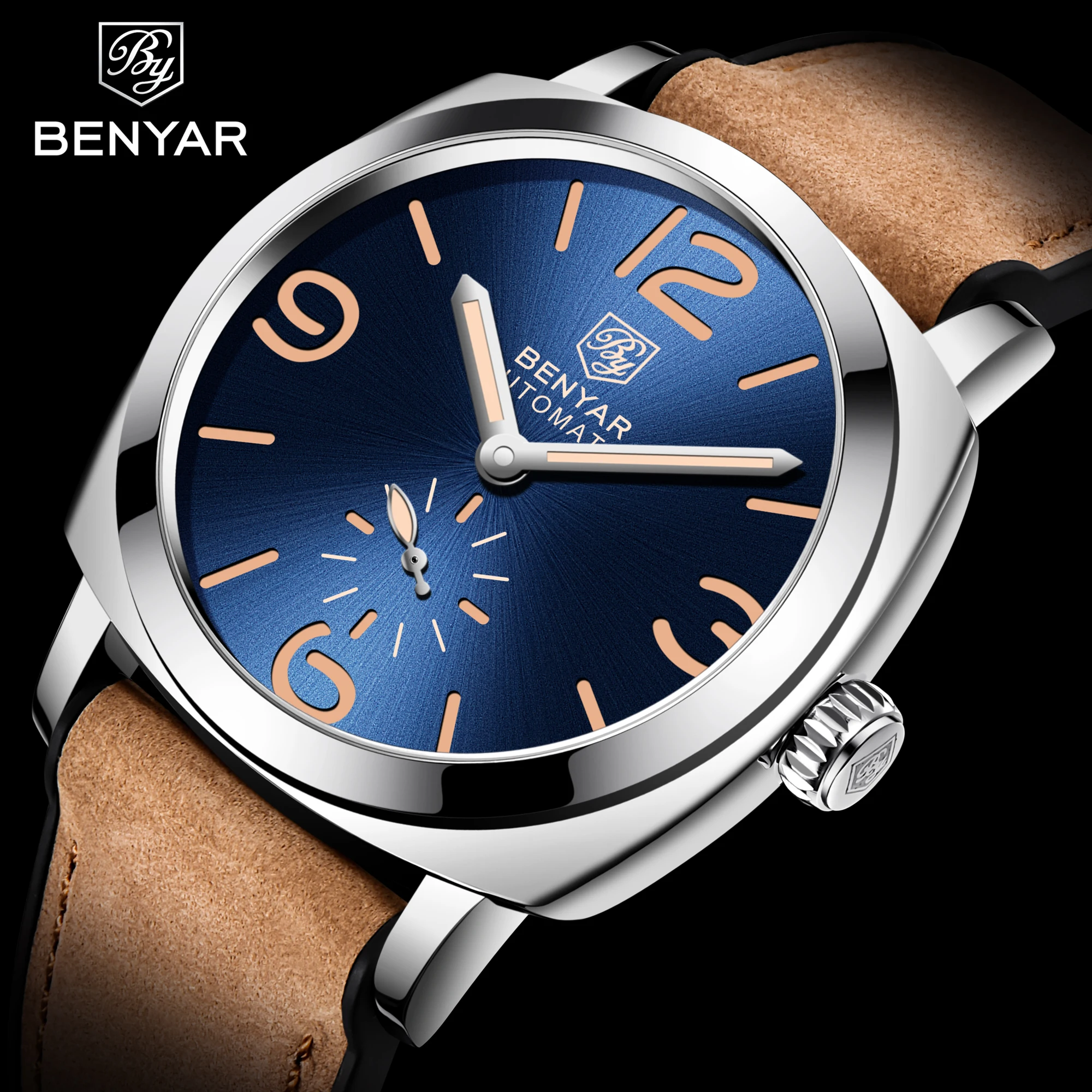 

Relogio Masculino BENYAR Top Luxury Brand 2020 New Men Fashion Automatic Wristwatch Waterproof Watch Men Mechanical Watches Blue
