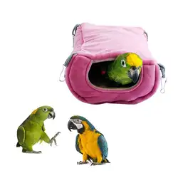 Гнездо для попугая плюшевый теплый зимний спальный мешок может быть зафиксирован изолированный Птичье гнездо зимнее гнездо гамак для