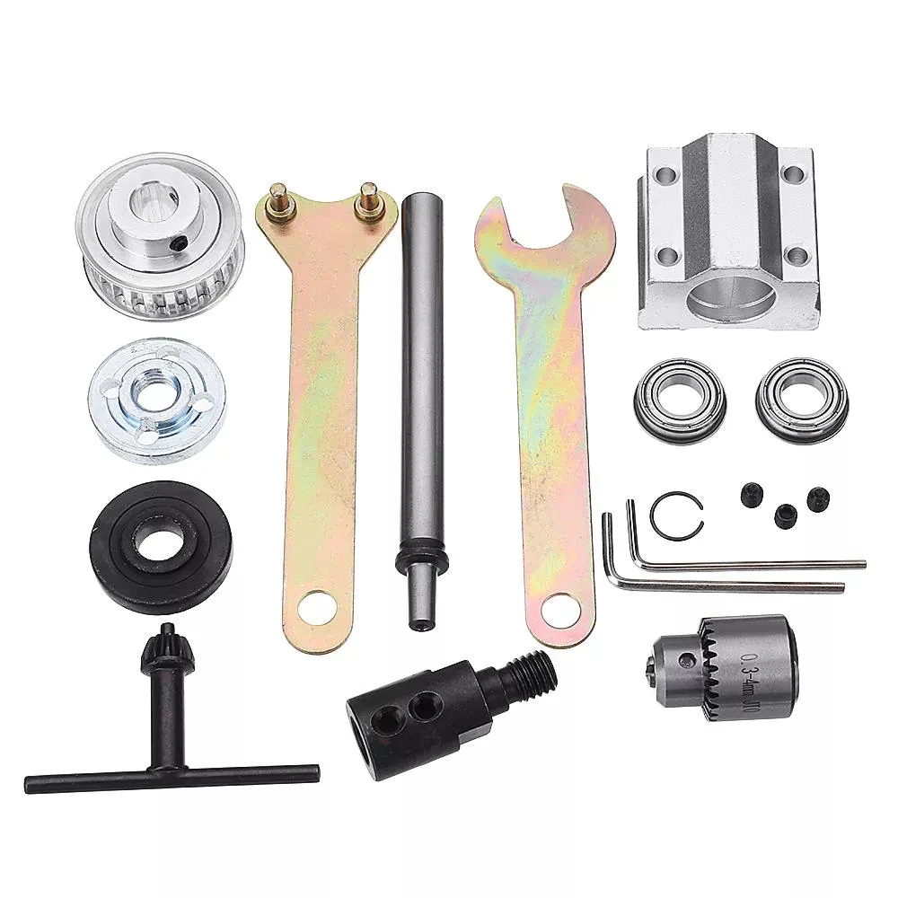 Onnfang No Power Spindle Assembly Small Lathe Accessories Trimming Belt JTO/B10/B12/B16 Drill Chuck Set DIY Woodworking Cutting