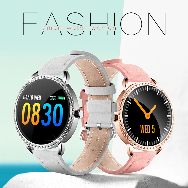 LIGE Neue 1,0 zoll Mode Frauen Smart Uhr Männer Wasserdicht Heart Rate Monitor Kalorien Smartwatch Frauen Für Android IOS iPhone