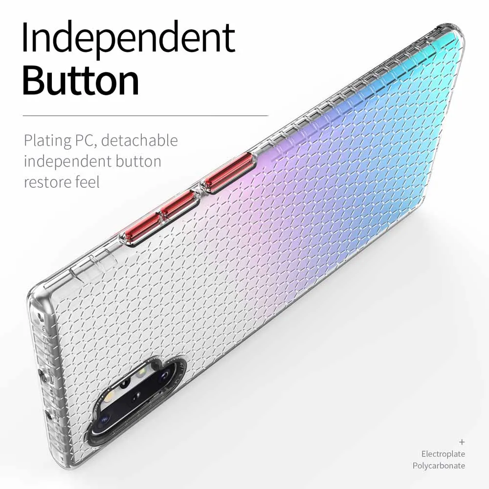 Чехол из ТПУ с Сотами для samsung Note10 Pro с защитой от рассеивания тепла