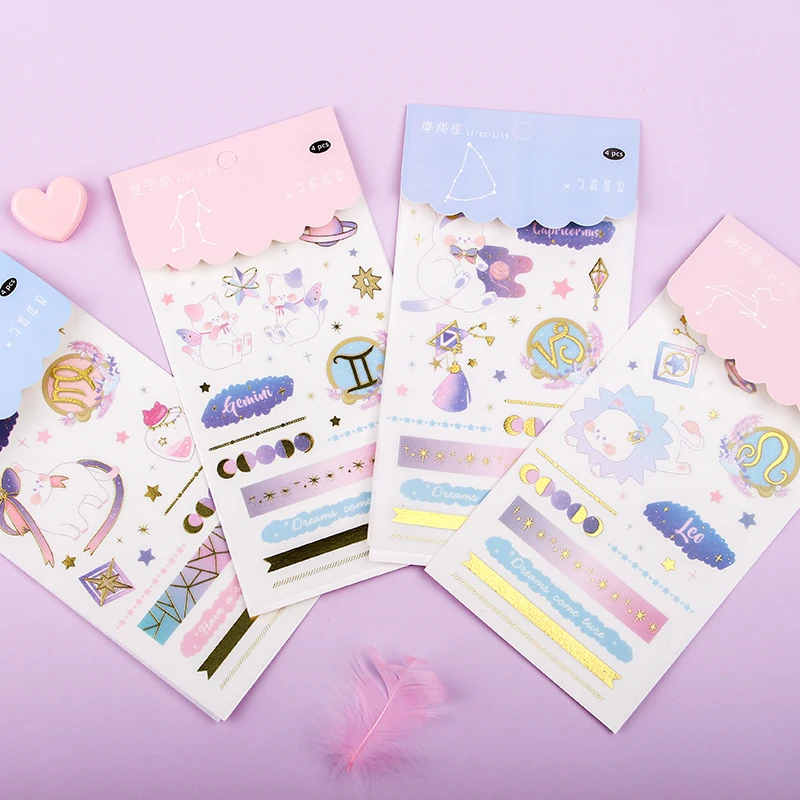 AngelHere Store Kawaii стикер 12 Созвездие серии наклейки для скрапбукинга DIY декоративные наклейки, Канцтовары для школы