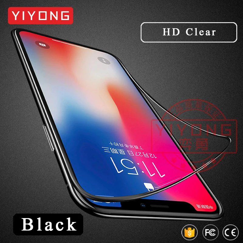 YIYONG 4D стекло с мягкими краями для iPhone 11 Pro Max закаленное стекло для iPhone X XR XS Max защита экрана iPhone11 Pro Max 11 стекло