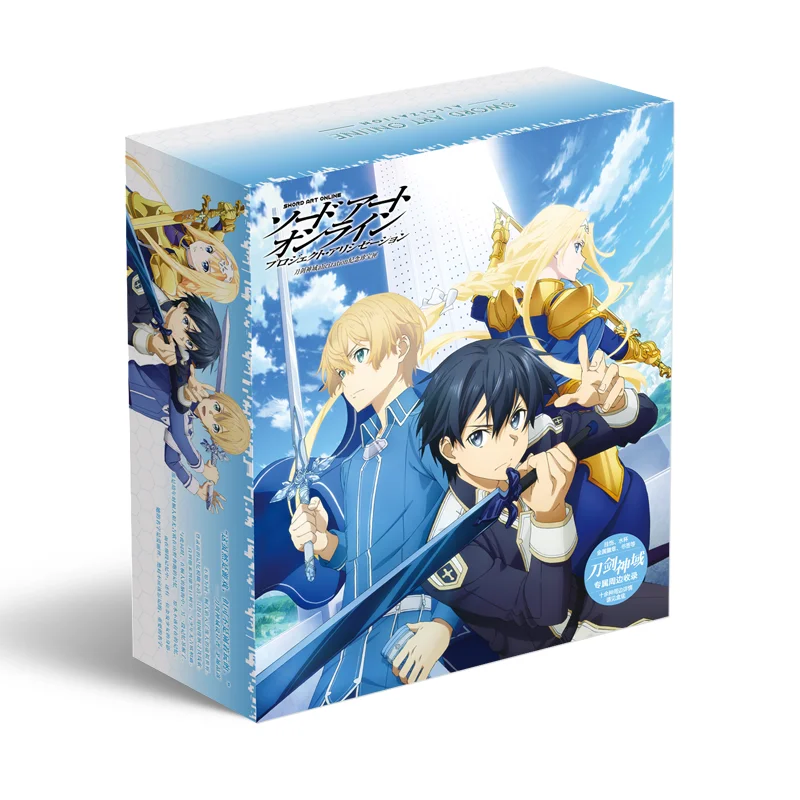 Bandai Sword Art Onlines Peripheral Gift Box Lucky Bag Postcard Illustration Animation Collection Game Cards | Игрушки и хобби