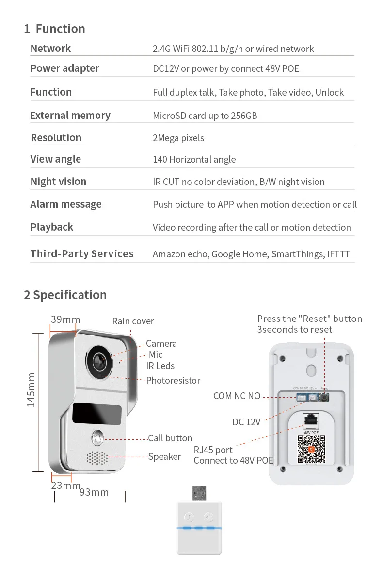 intercom doorbell 1080P Tuya App IP Video Doorbell Smart Home Security  System Wireless Remote Phone Intercom Viewer Night Vision Camera Door Bell intercom screen