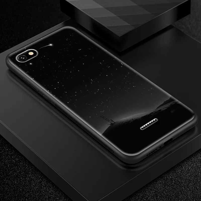 Чехол из закаленного стекла для Xiaomi A1 A2 Lite 5X 6X чехол для Redmi 4X 5Plus 5A 6A 7 Go S2 Y3 Note 6 7 премьер-профессионал печать Темный Funda - Цвет: W337