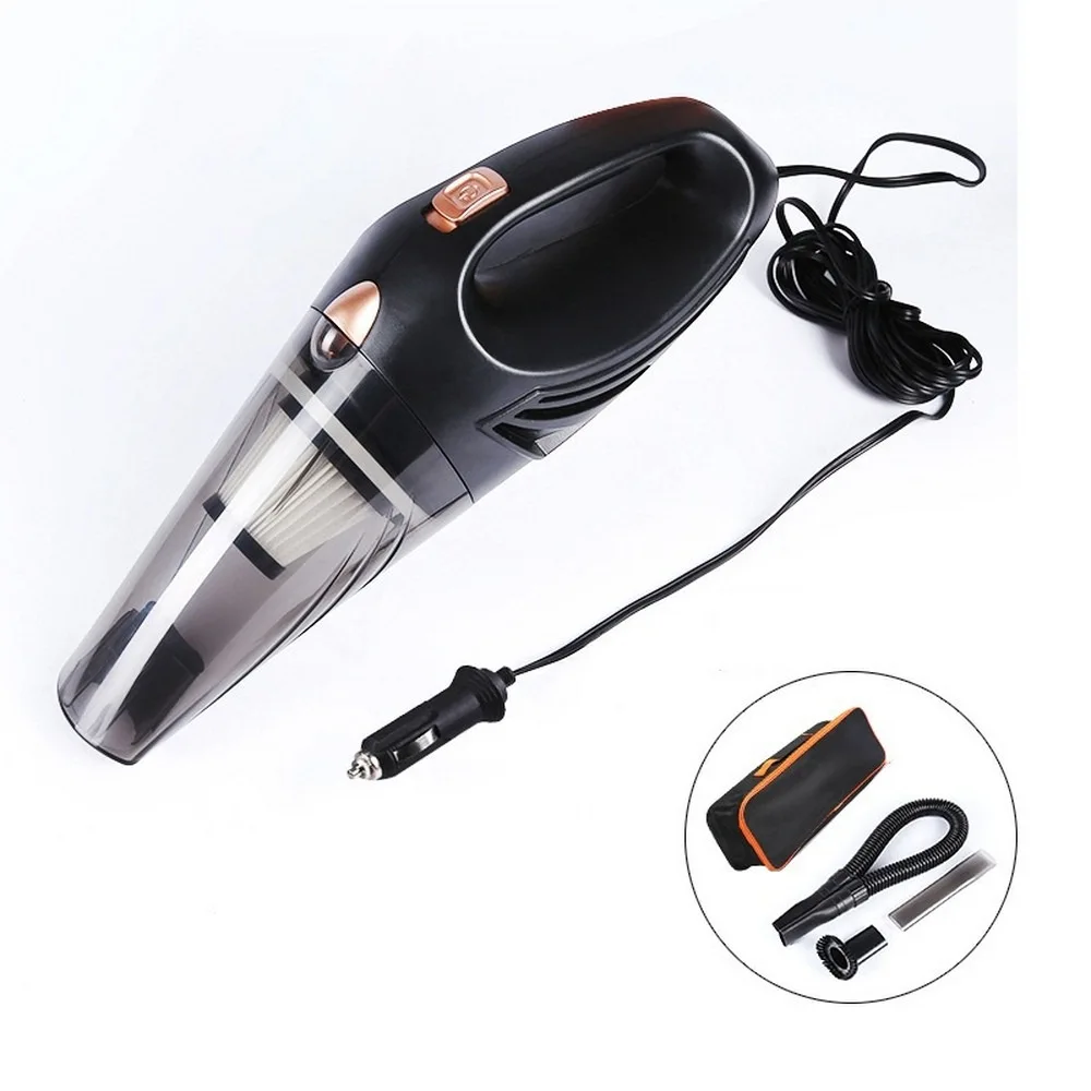

4.8KPA Car Vacuum Cleaner 12V Strong Suction Low Noise Wired High Power Wet&Dry Dual Use With Car Cigarette Lighter Vacuum Clean