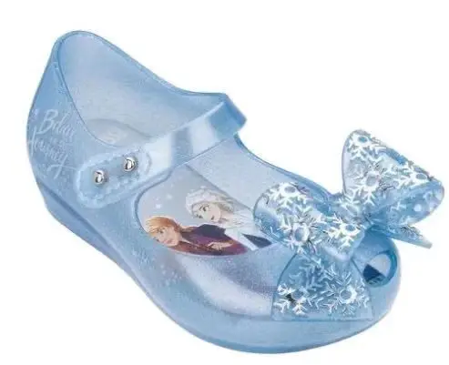 Большой размер мини принцесса Мелисса желе обувь дети девушка мода бантом сандалии Большие Дети Замороженные конфеты обувь SH19111