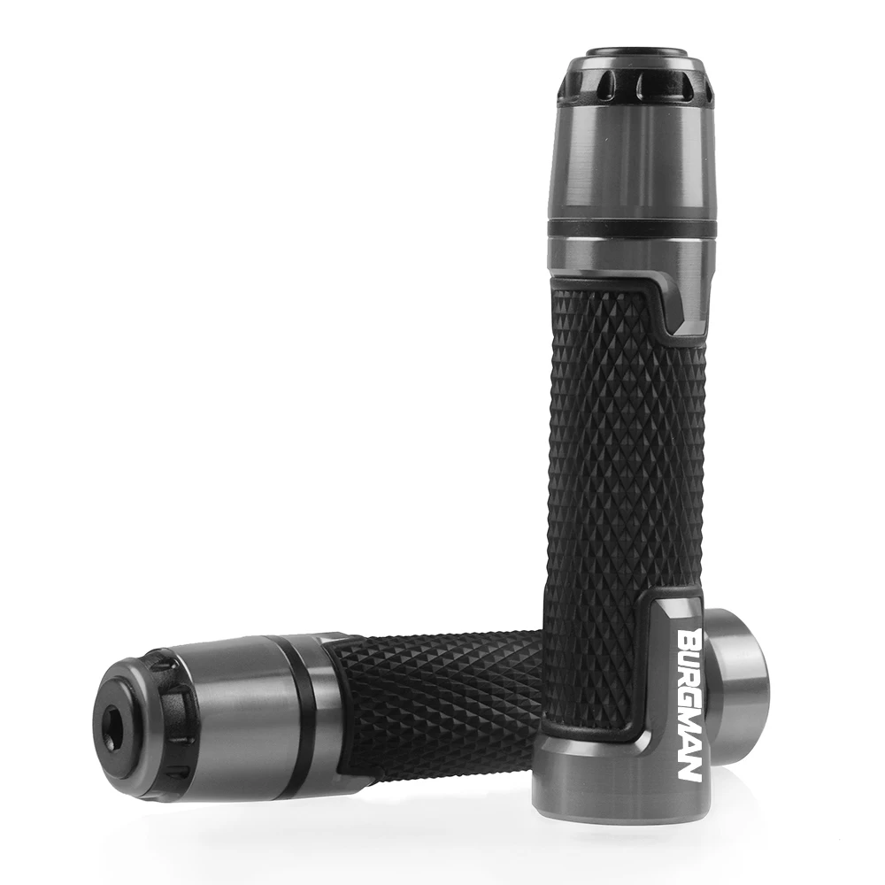 Accessories Motorbike CNC Handlebar Hand Grip and Grip End Slider Cap Plugs For SUZUKI BURGMAN 650 400 125 200 AN650 AN400 AN125