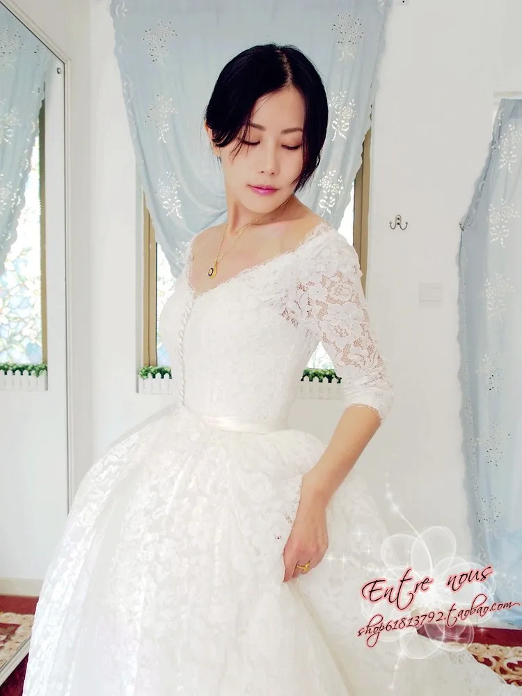 Романтическое Новое модное кружевное бальное платье с рукавами vestido de novia renda Casamento,, платья для матери невесты