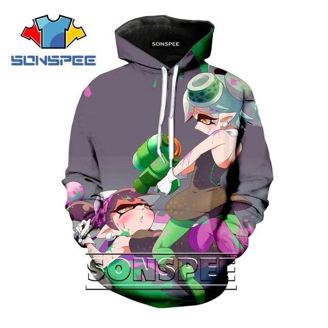 5 SONSPEE, 3D принт, женская, мужская, геймер, диджей, толстовка, панк стиль, крутая спортивная одежда, мультфильм, галстук, Splatoon, косплей, кофты, длинный рукав, Harajuku - Цвет: 5