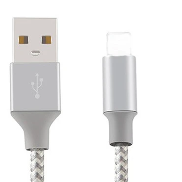 Usb кабель, зарядное устройство для iPhone, кабель Xs Max Xr X 8 7 6 Plus 6s 5S, кабели для быстрой зарядки, зарядное устройство для мобильного телефона для iPhone 7 - Цвет: Серебристый