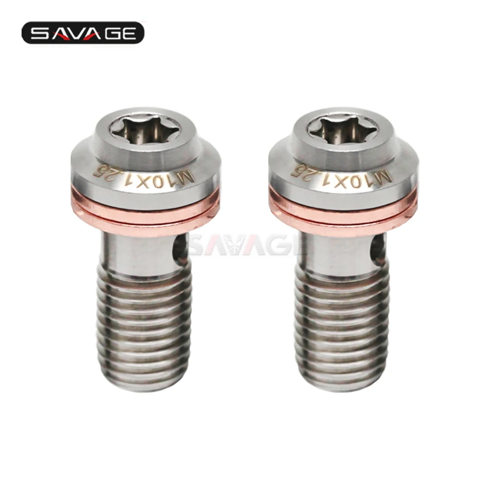 S  Motorcycle Universal stainless Banjo Bolt  FrontRear Brake Master Cylinder Screw M10X1.25 (1)