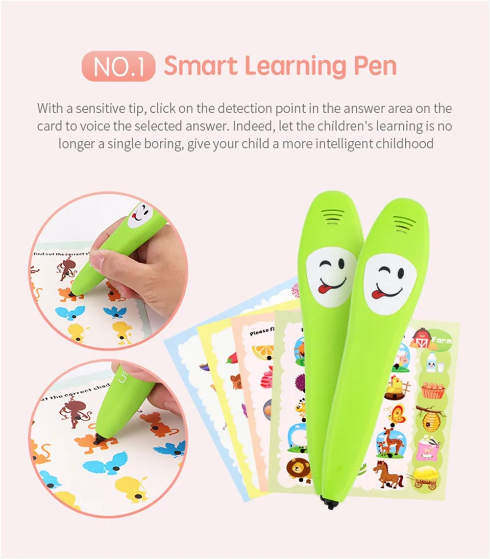 Многофункциональная электронная английская ручка для обучения чтению электронная ручка для чтения с обучающей книгой Обучающие Логические игрушки