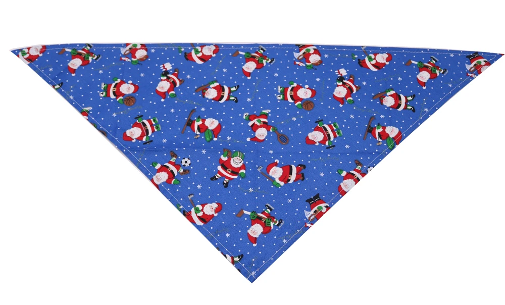 100pcs Christmas Pet Products Dog Bandana Cotton Dog Cat Bandanas/Scarf/Bibs Printing Samll-Large Dog Grooming Accessories
