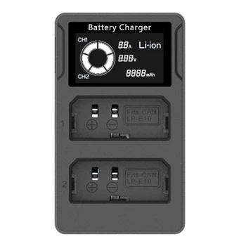 

Lp-E10 Battery Charger For Canon Eos Rebel T3,T5,T6,T7,Hi,Kiss X50,X70,X80,X90,1100D,1200D,1300D,1500D,3000D Dslr Cameras,Replac